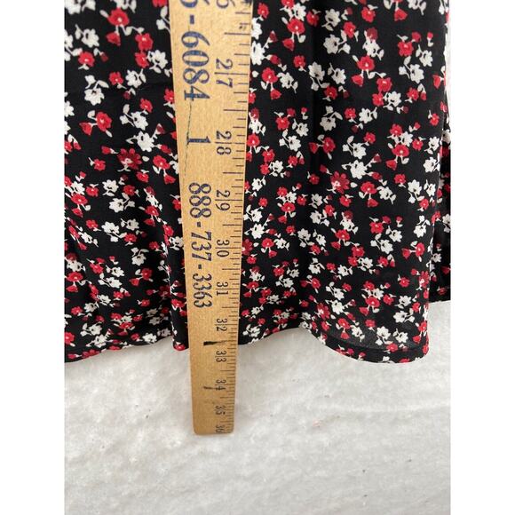 Row A Dress Women's Medi Floral Smocked Skirt Off‎ Shoulder Puff Sleeves NWT - Picture 7 of 9